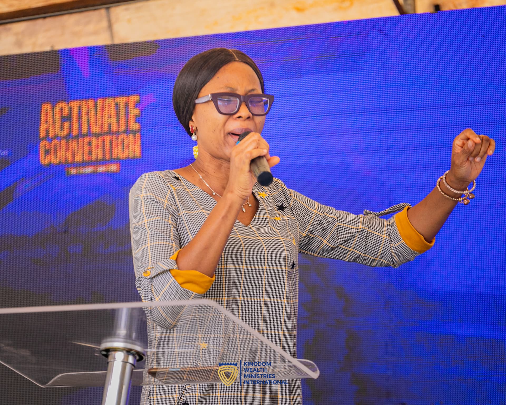 A KWMI minister speaking at the Activate Convention