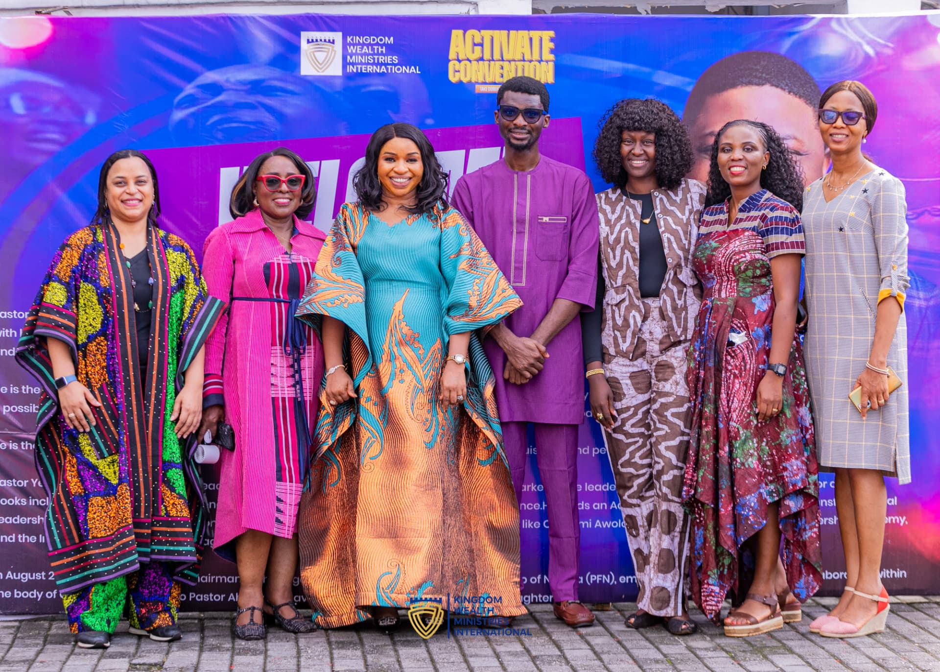 Ministry guests and leaders at the Activate Convention welcome backdrop